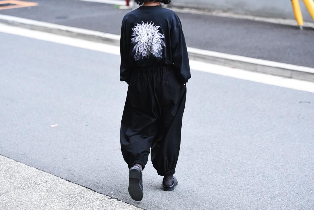 yohjiyamamoto ギャザードローイングペイントパンツパンツ