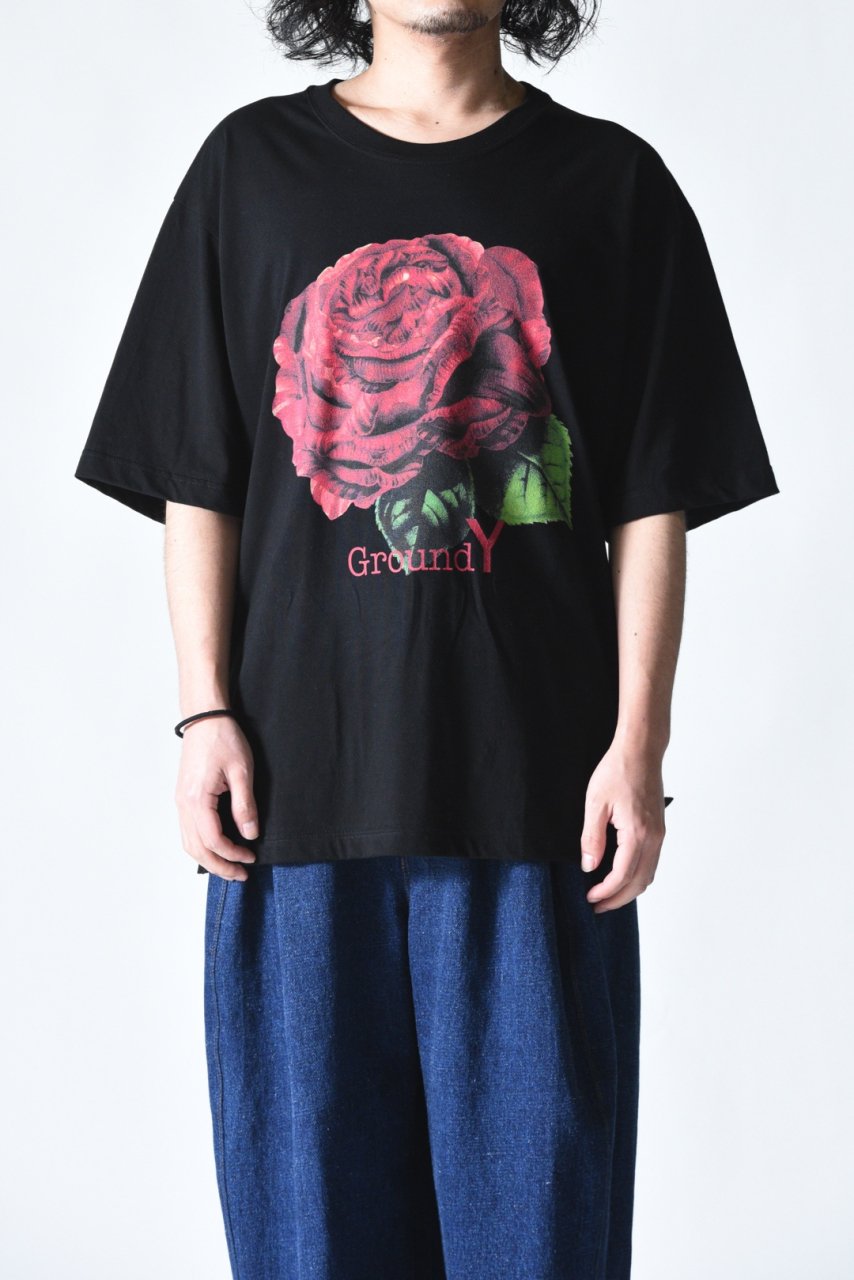 Ground Y －百花繚乱－プリントT red rose - Ka na ta,Yohji Yamamoto