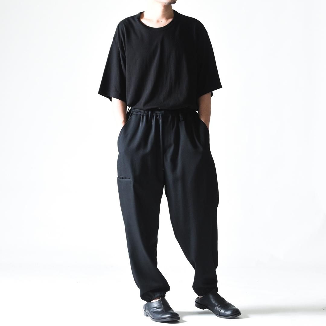 Yohji Yamamoto POUR HOMME ウールギャバジン裾ゴムパンツ - Ka Yohji Yamamoto POUR HOMME ウールギャバジン裾ゴムパンツ - Ka