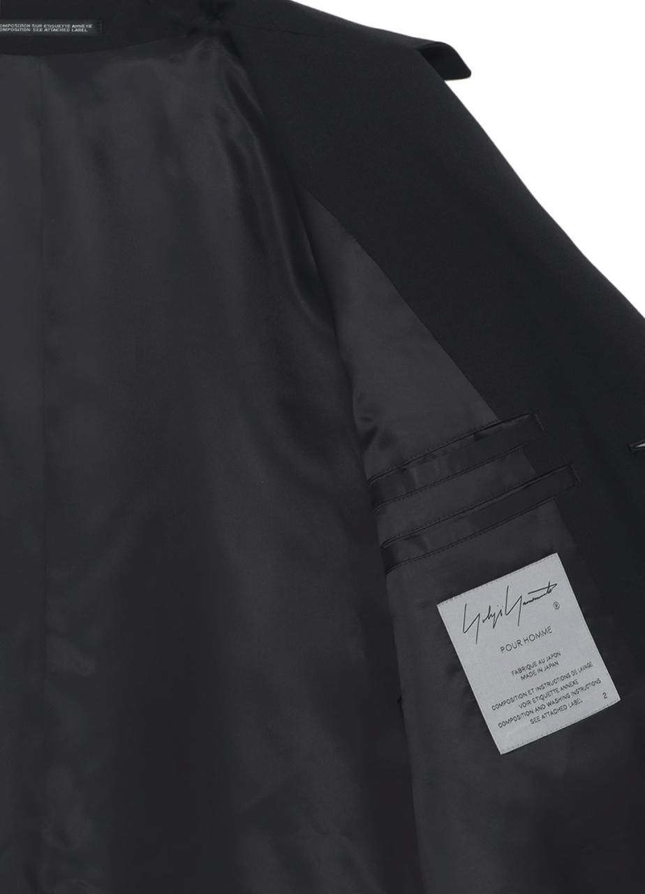 Yohji Yamamoto POUR HOMME シワギャバスタンドカラー Yohji Yamamoto POUR HOMME シワギャバスタンドカラー