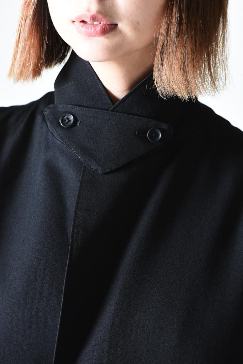 Yohji Yamamoto POUR HOMME シワギャバスタンドカラー Yohji Yamamoto POUR HOMME シワギャバスタンドカラー