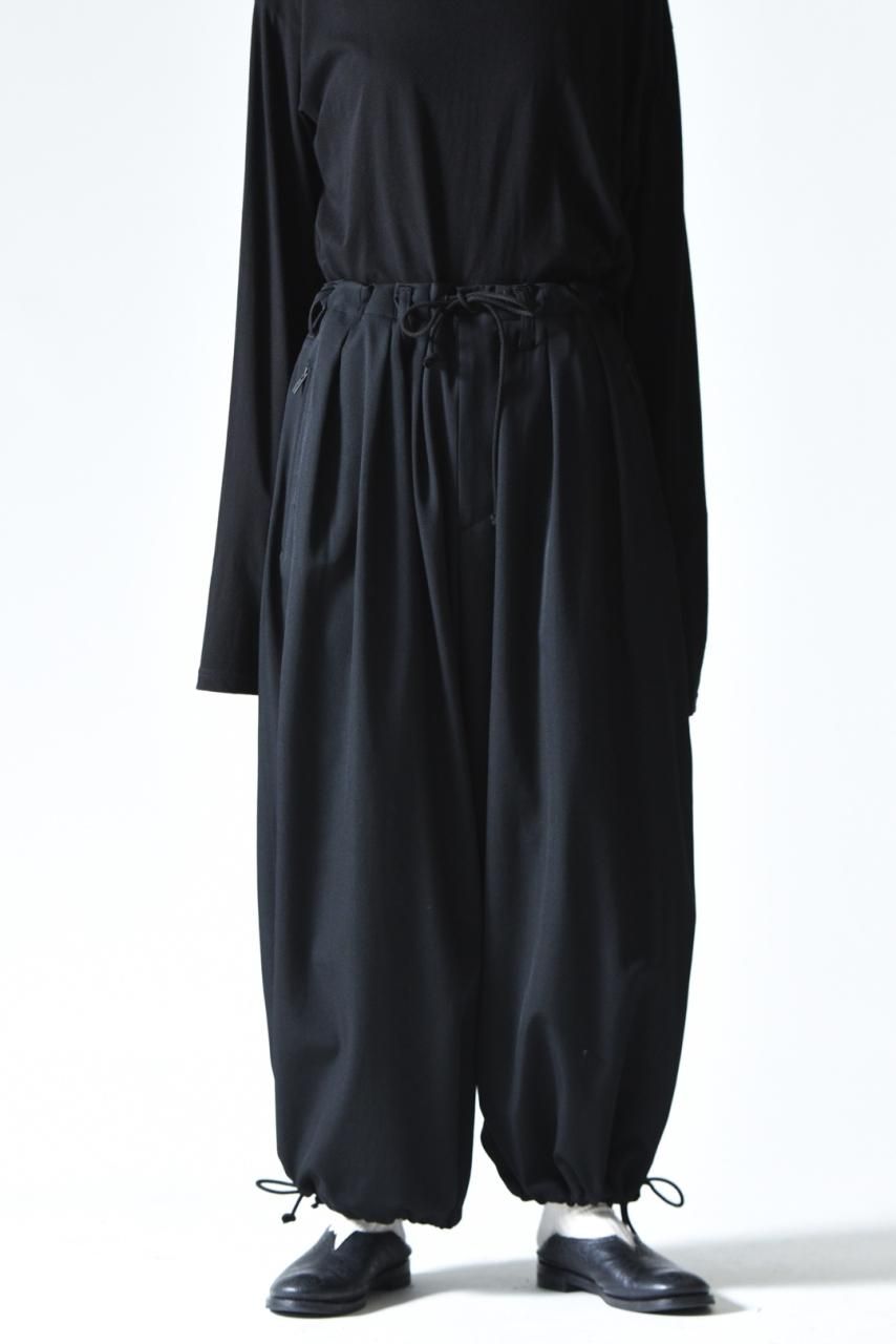Yohji Yamamoto POUR HOMME シワギャバファスナーバルーンパンツ Yohji Yamamoto POUR HOMME シワギャバファスナーバルーンパンツ