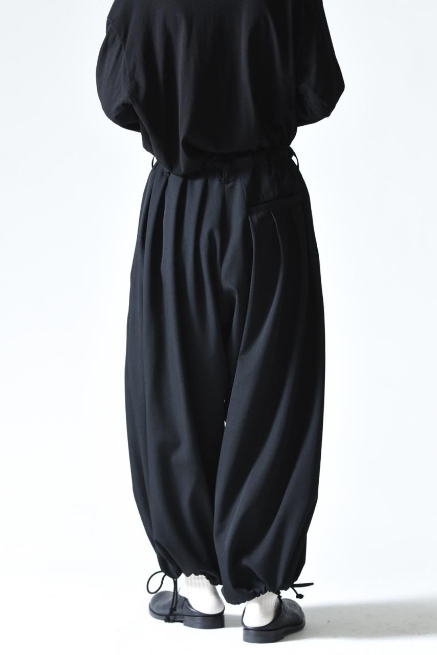 Yohji Yamamoto POUR HOMME シワギャバファスナーバルーンパンツ Yohji Yamamoto POUR HOMME シワギャバファスナーバルーンパンツ