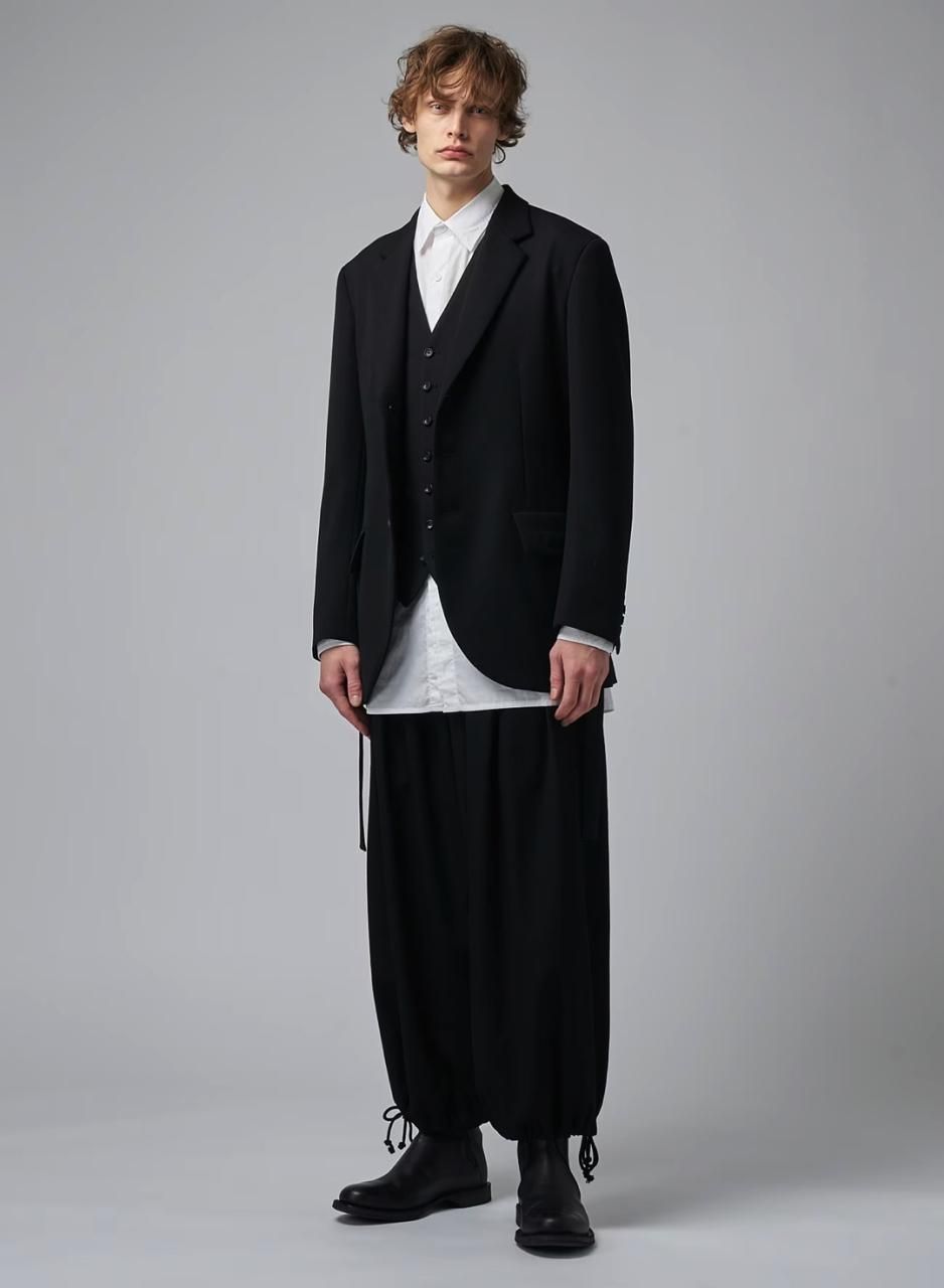 Yohji Yamamoto POUR HOMME シワギャバファスナーバルーンパンツ Yohji Yamamoto POUR HOMME シワギャバファスナーバルーンパンツ