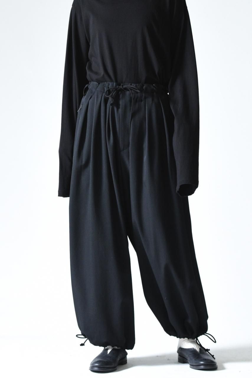Yohji Yamamoto POUR HOMME シワギャバファスナーバルーンパンツ Yohji Yamamoto POUR HOMME シワギャバファスナーバルーンパンツ