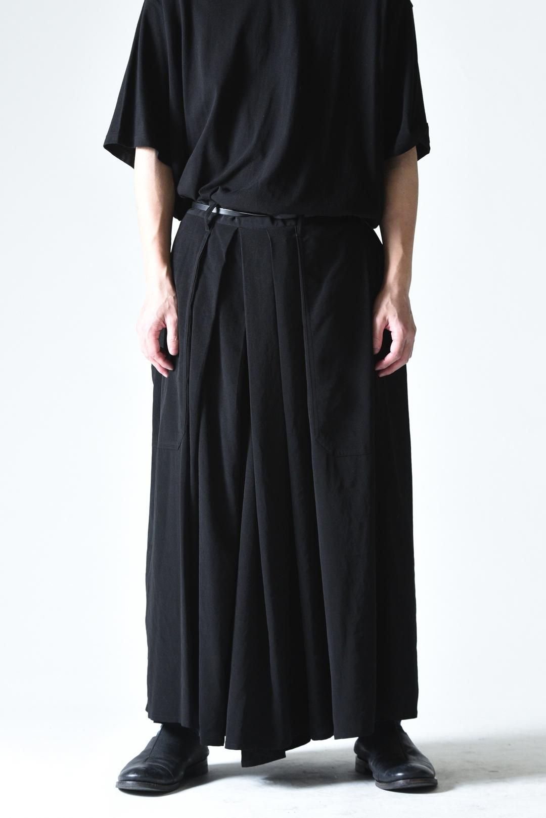 Yohji Yamamoto POUR HOMME トリアセテートタキシードクロス袴 Yohji Yamamoto POUR HOMME トリアセテートタキシードクロス袴