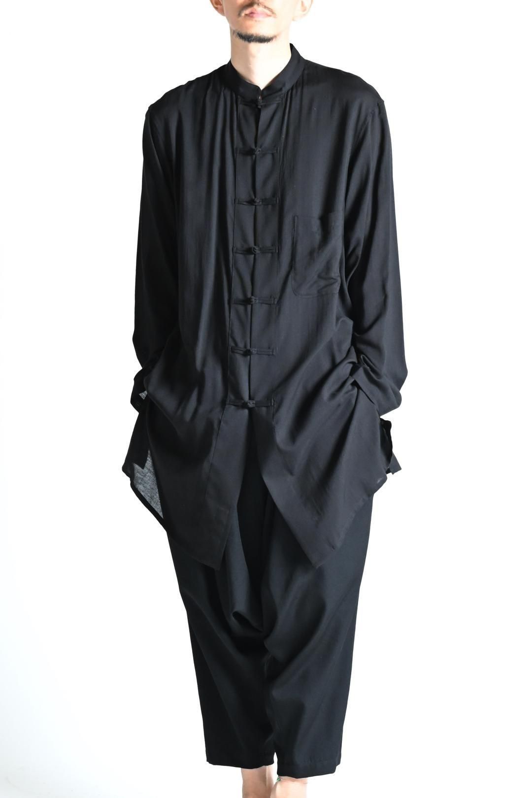 ヨウジヤマモト セルロースシャツ CM CELLULOSE LAWN STANDARD OVERSIZE SHIRT(S Black): Vintage