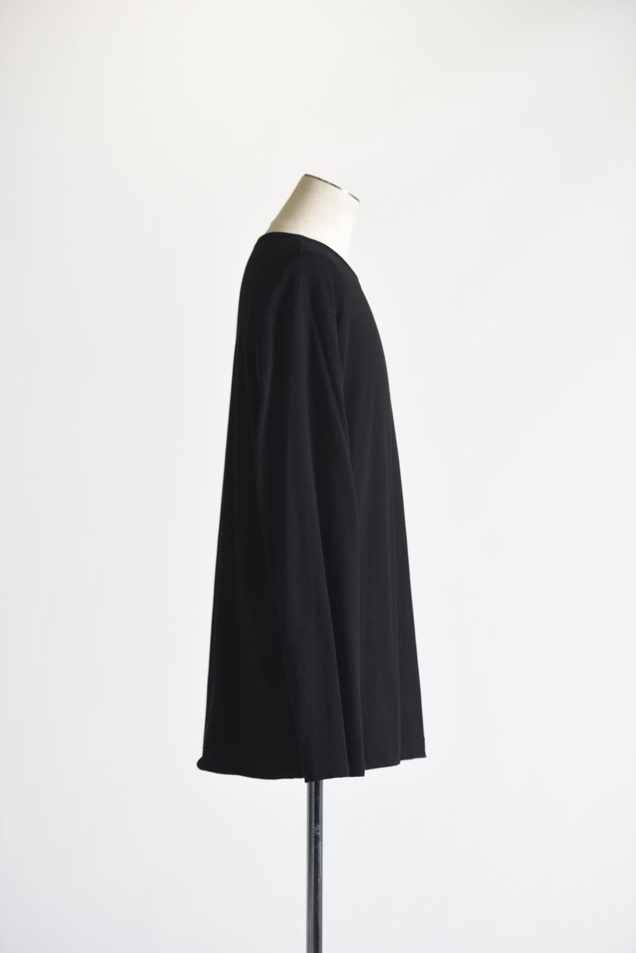 Yohji Yamamoto POUR HOMME ラウンドネックロングスリーブ black