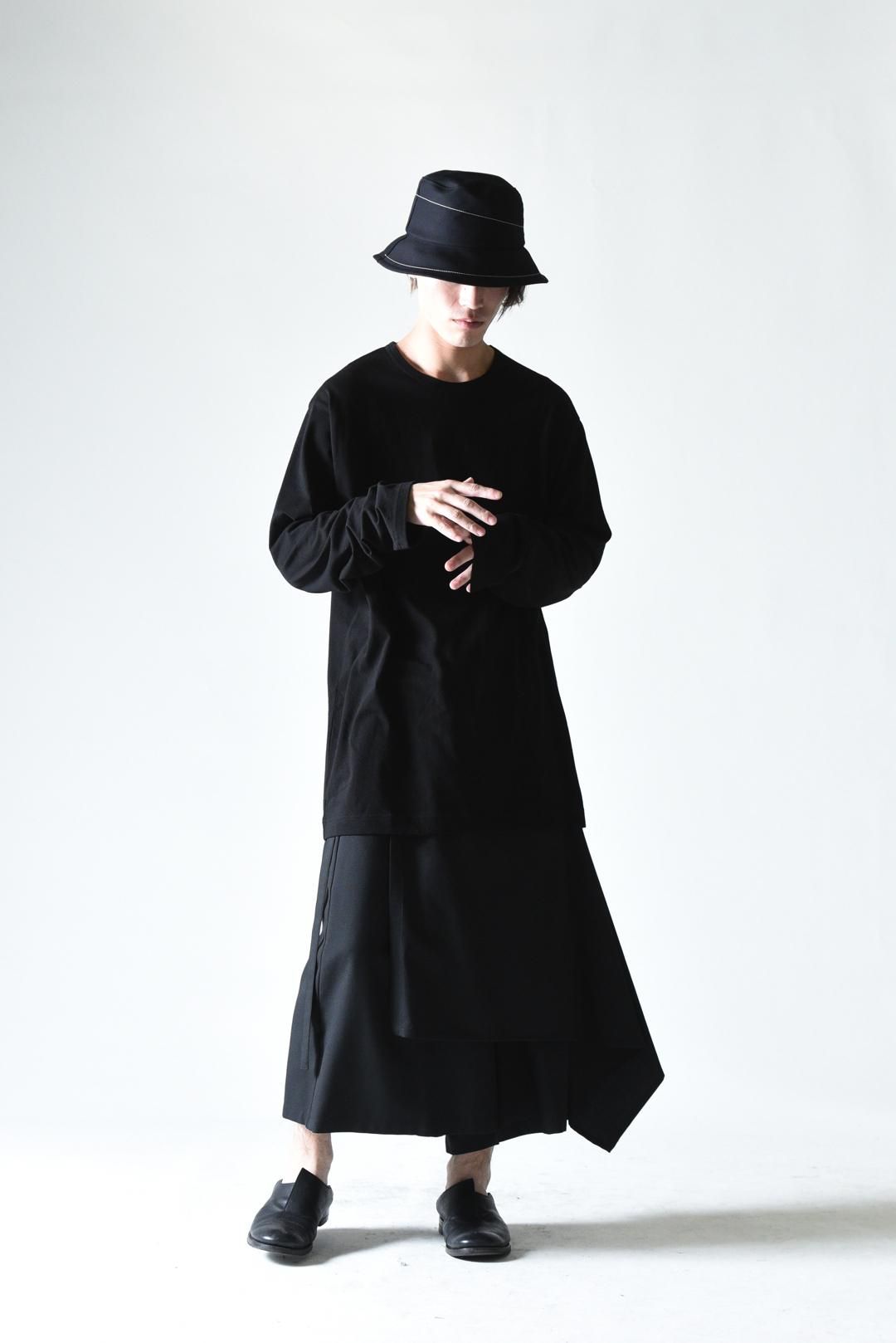 Yohji Yamamoto POUR HOMME ラウンドネックロングスリーブ black
