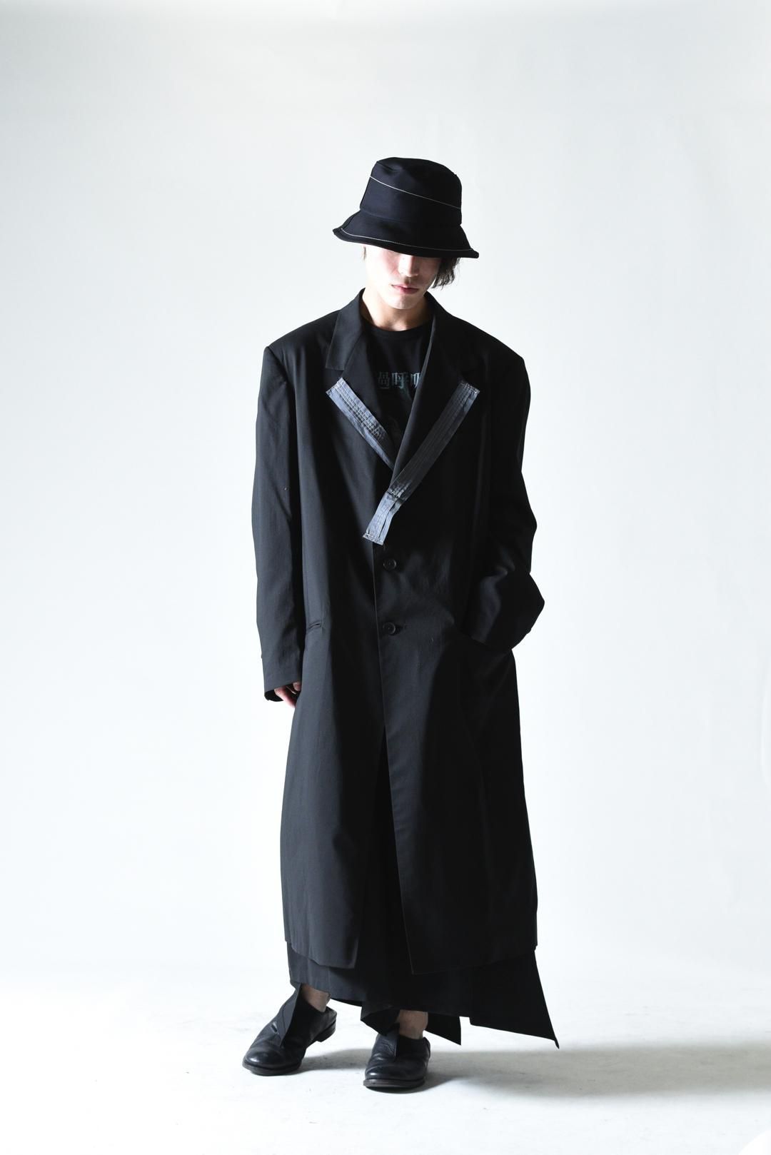 Y's for men COTTON LYOCELL BROAD LONG JACKET WITH DECORATIVE Y's for men COTTON LYOCELL BROAD LONG JACKET WITH DECORATIVE