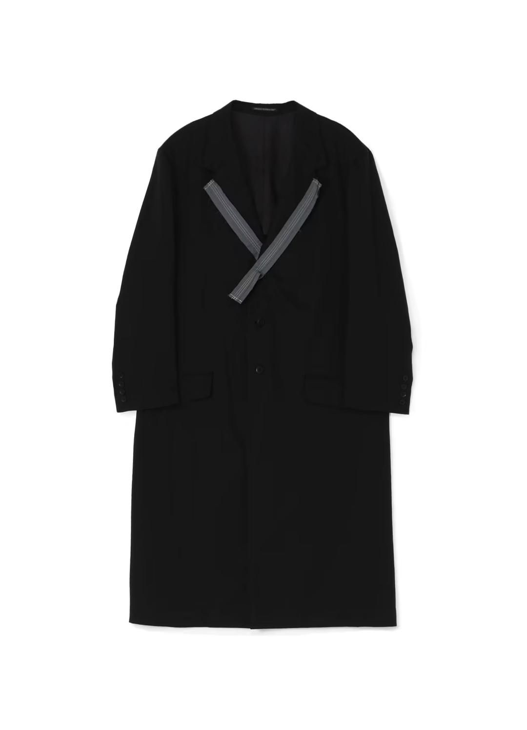 Y's for men COTTON LYOCELL BROAD LONG JACKET WITH DECORATIVE Y's for men COTTON LYOCELL BROAD LONG JACKET WITH DECORATIVE