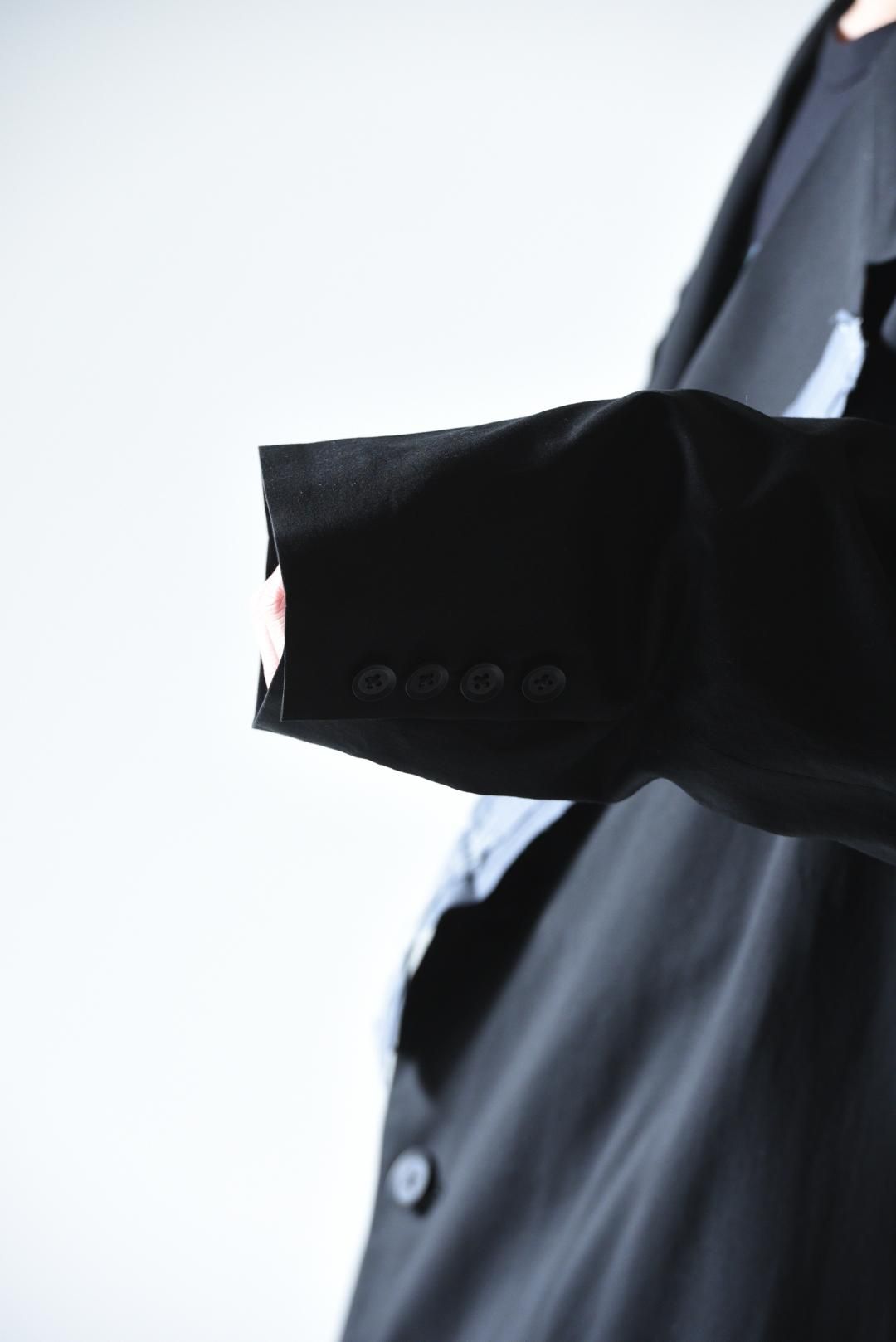 Y's for men COTTON LYOCELL BROAD LONG JACKET WITH DECORATIVE Y's for men COTTON LYOCELL BROAD LONG JACKET WITH DECORATIVE
