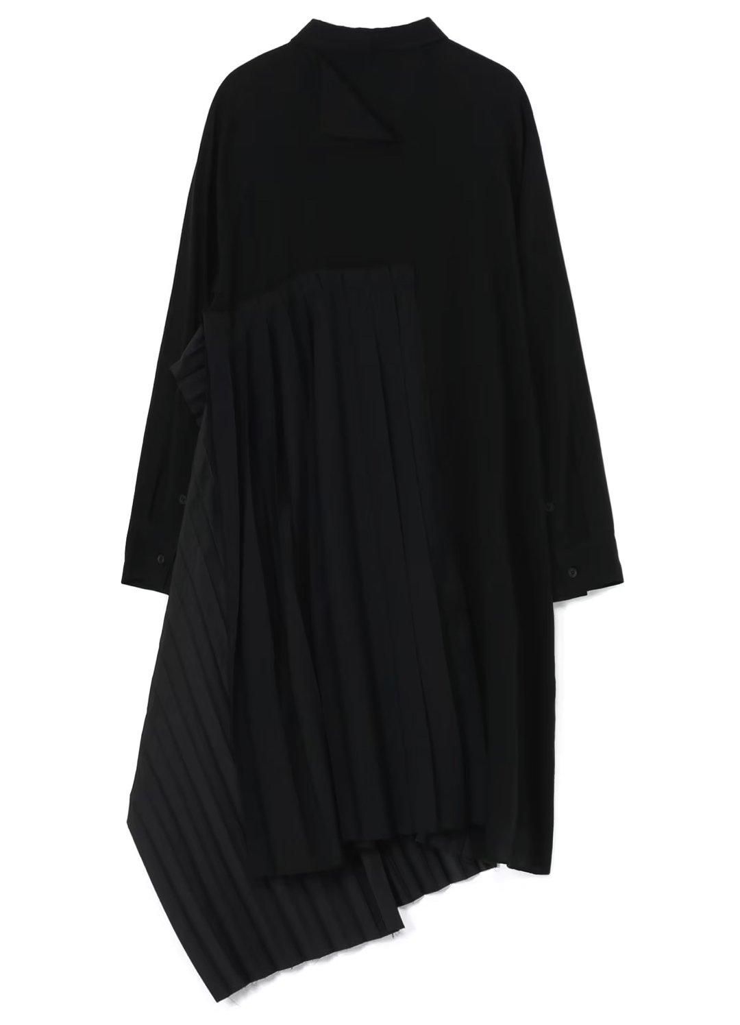 Yohji Yamamoto POUR HOMME プリーツ布付きロングブラウス - Ka