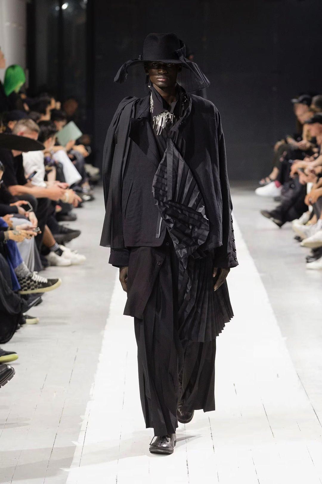 Yohji Yamamoto POUR HOMME 女優プリントロングブラウス - Ka na