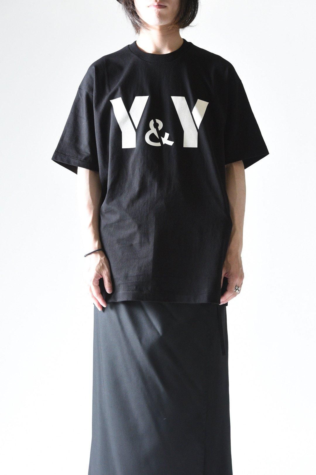 Yohji Yamamoto POUR HOMME 「Y&Y」プリントカットソー black Yohji Yamamoto POUR HOMME 「Y&Y」プリントカットソー black