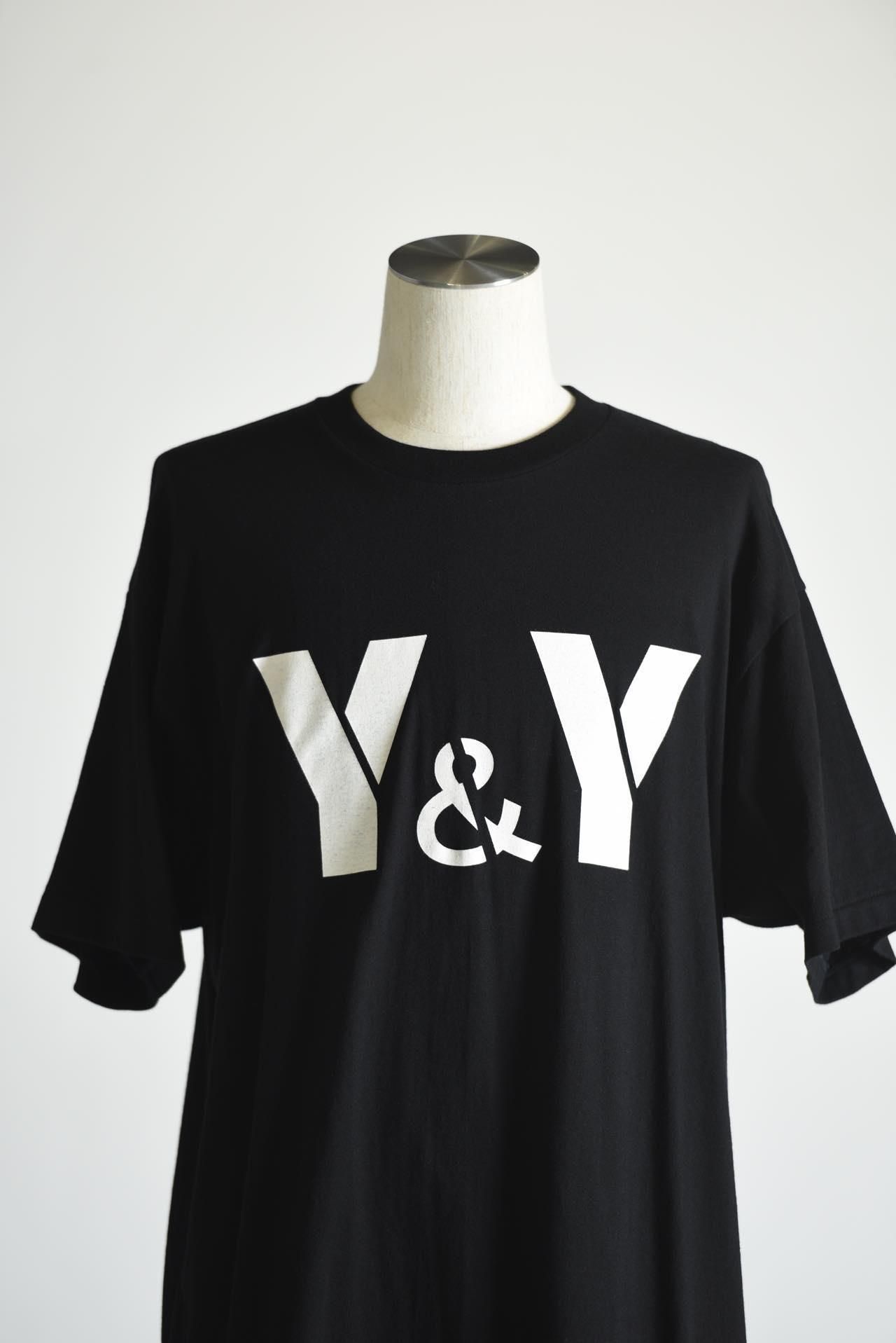 Yohji Yamamoto POUR HOMME 「Y&Y」プリントカットソー black
