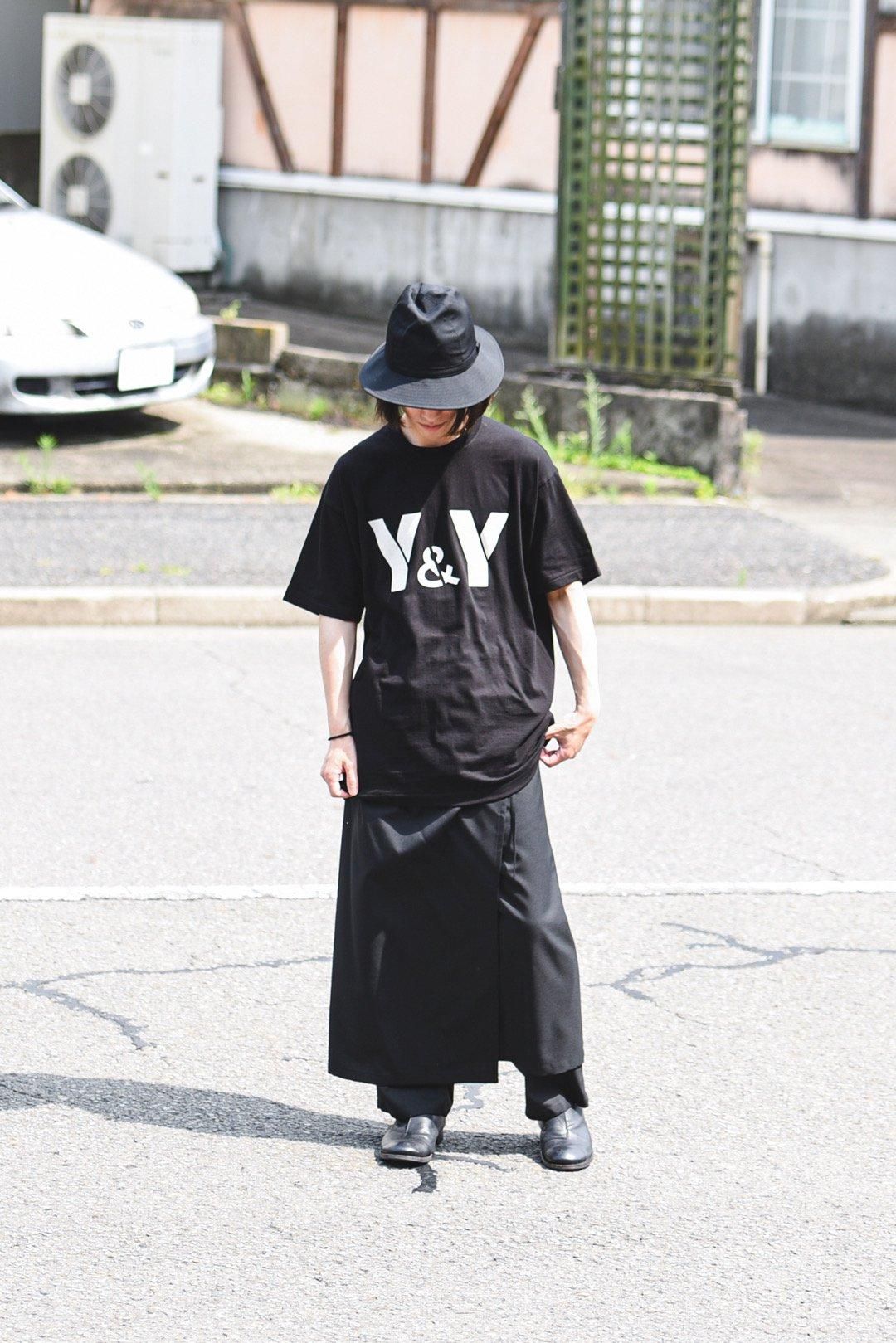 Yohji Yamamoto POUR HOMME 「Y&Y」プリントカットソー black Yohji Yamamoto POUR HOMME 「Y&Y」プリントカットソー black