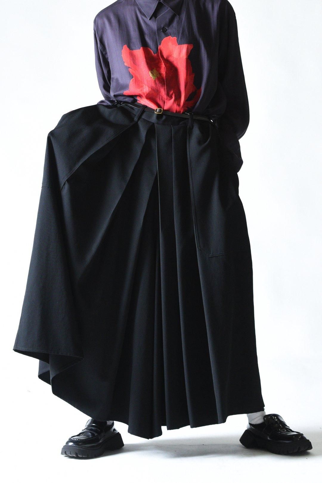 Yohji Yamamoto POUR HOMME ウールギャバジン袴パンツ - Ka na Yohji Yamamoto POUR HOMME ウールギャバジン袴パンツ - Ka na