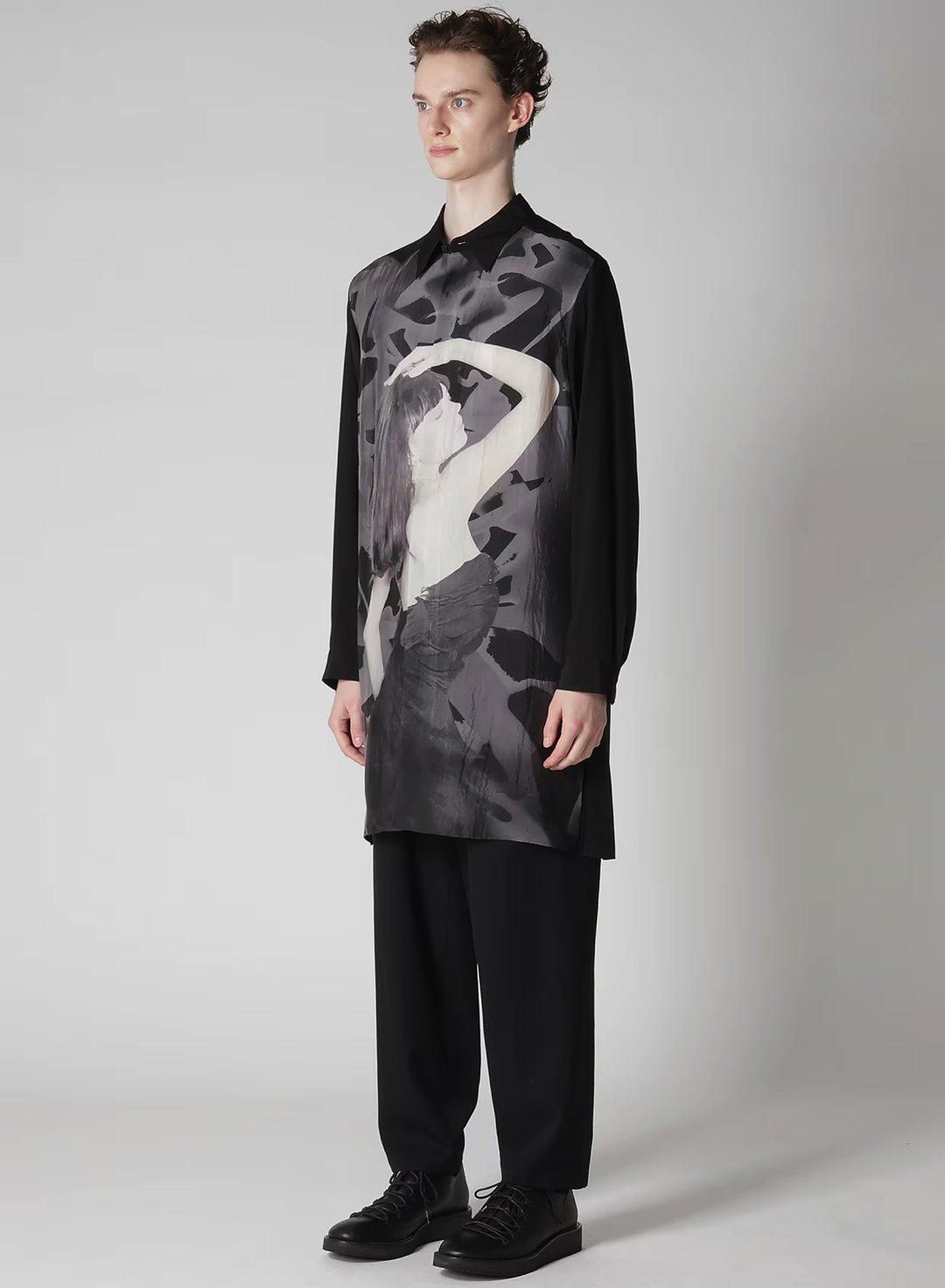 Yohji Yamamoto POUR HOMME 女優プリントロングブラウス - Ka na Yohji Yamamoto POUR HOMME 女優プリントロングブラウス - Ka na
