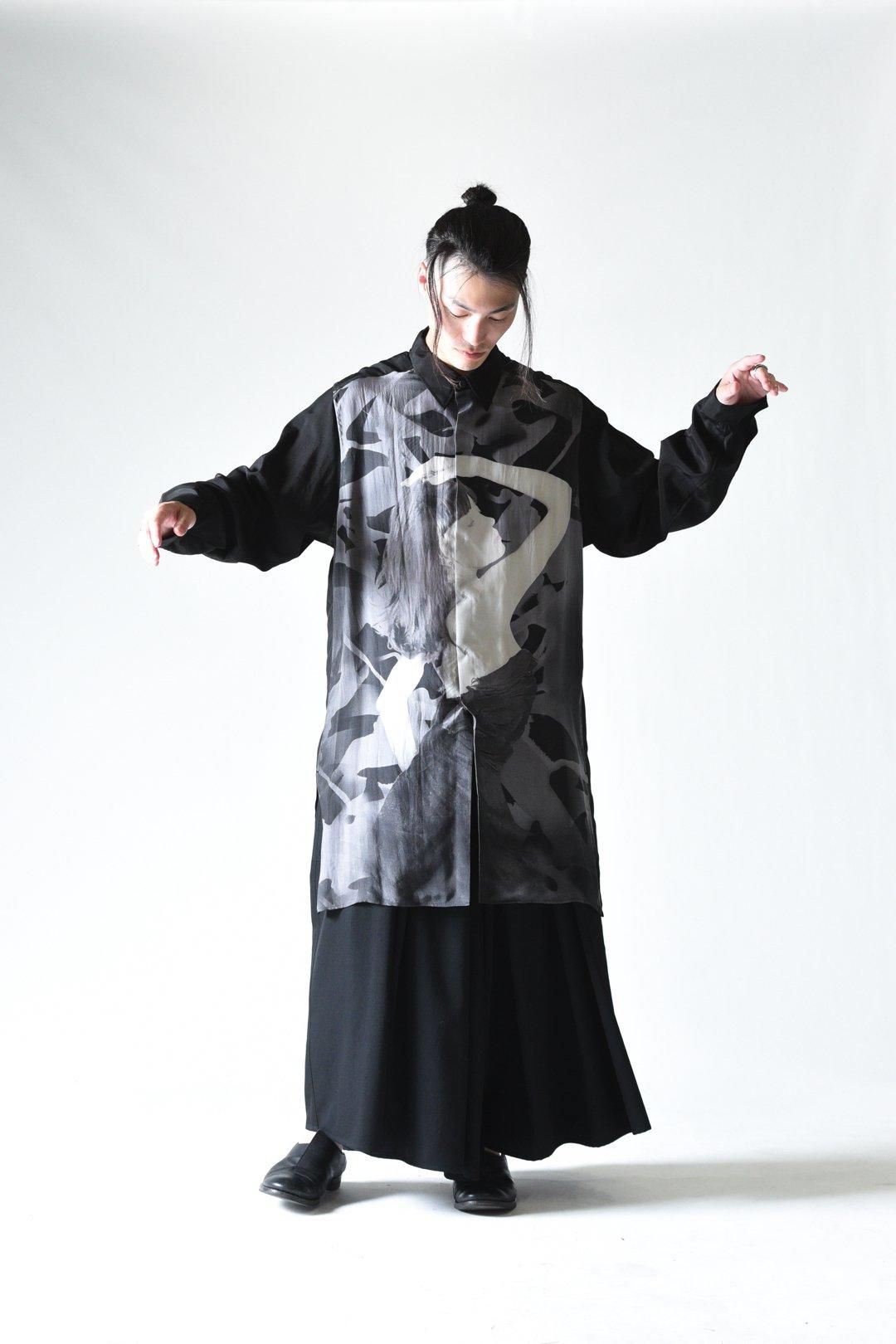 Yohji Yamamoto POUR HOMME 女優プリントロングブラウス - Ka na Yohji Yamamoto POUR HOMME 女優プリントロングブラウス - Ka na