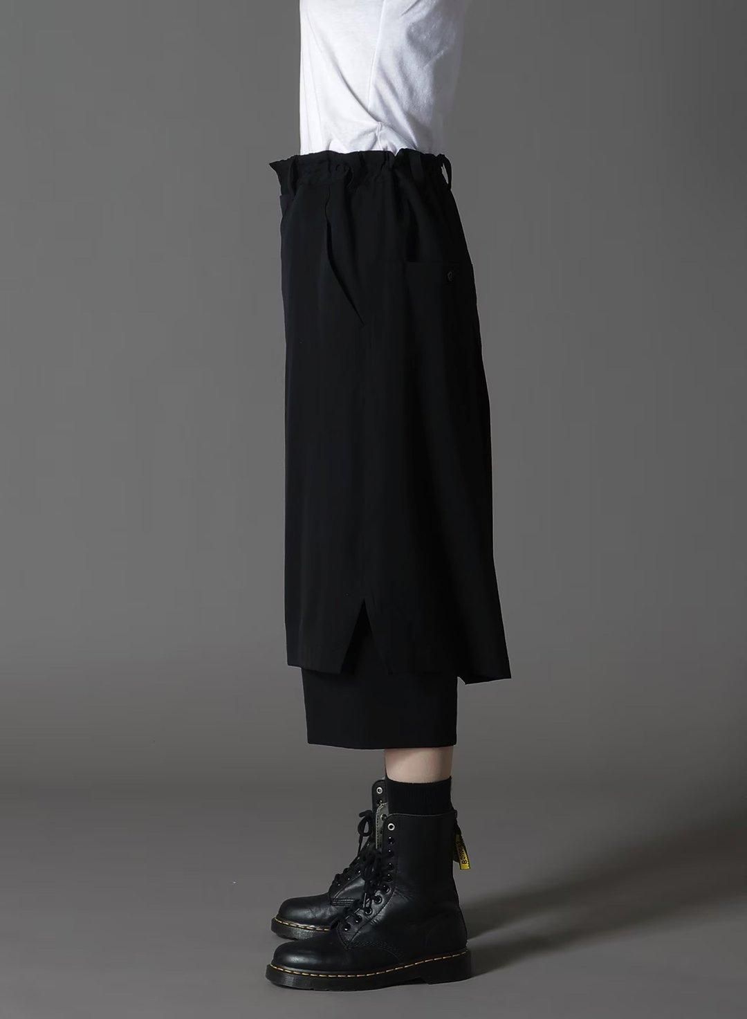 Yohji 試みよ Yamamoto カラスパンツ ウールギャバ 22aw Yohji 試みよ Yamamoto カラスパンツ ウールギャバ 22aw