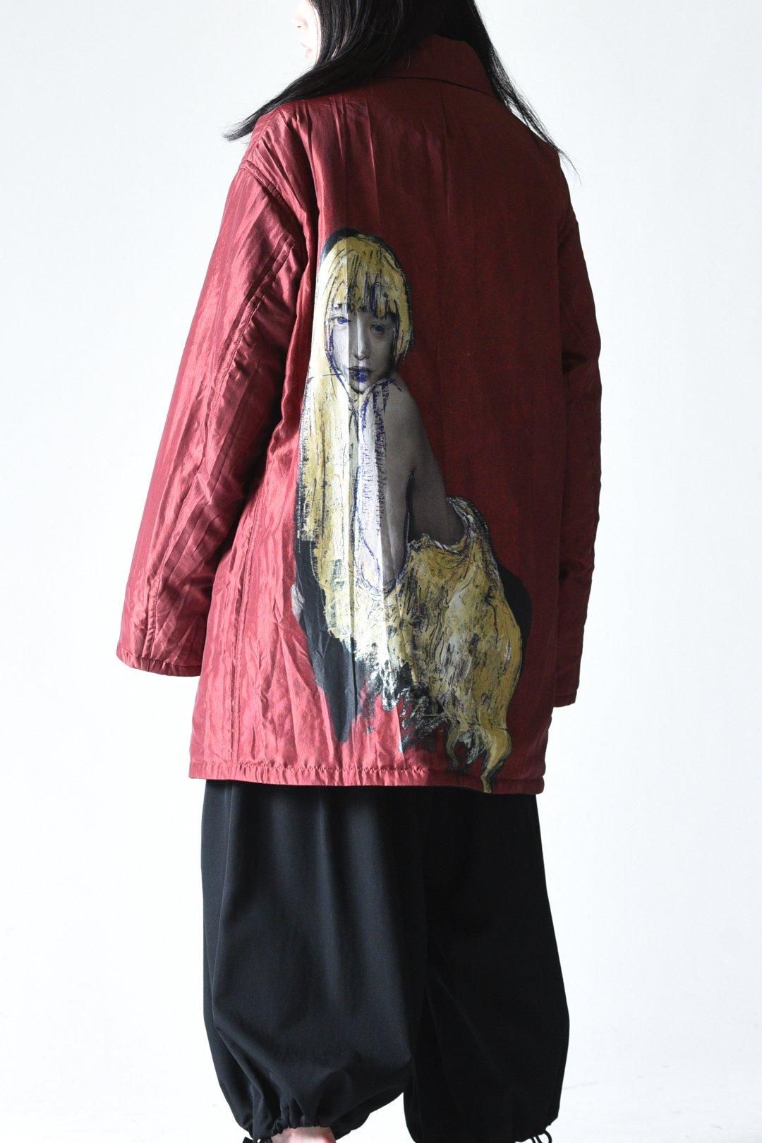 Yohji Yamamoto POUR HOMME 女優プリントリバーシブルコート Yohji Yamamoto POUR HOMME 女優プリントリバーシブルコート