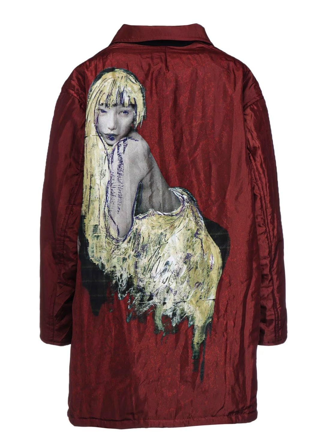 Yohji Yamamoto POUR HOMME 女優プリントリバーシブルコート Yohji Yamamoto POUR HOMME 女優プリントリバーシブルコート