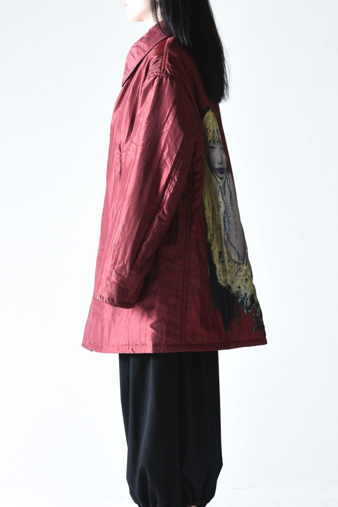 Yohji Yamamoto POUR HOMME 女優プリントリバーシブルコート