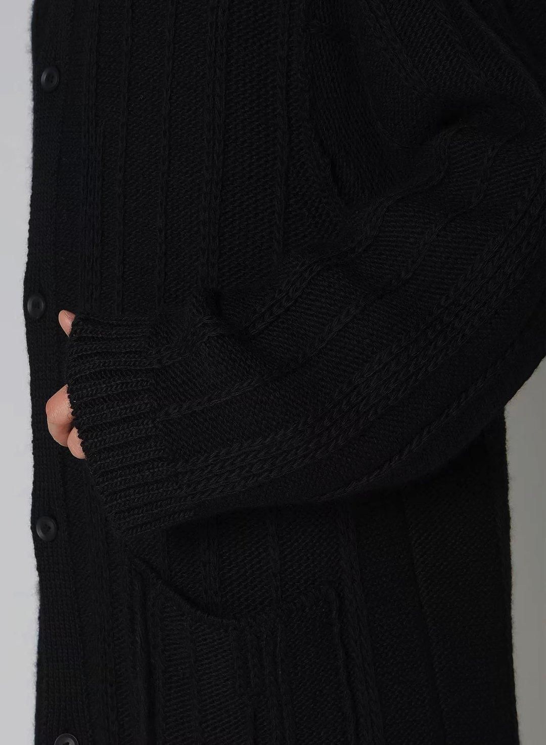 Yohji Yamamoto POUR HOMME 糸ふらしロングニットカーディガン Yohji Yamamoto POUR HOMME 糸ふらしロングニットカーディガン