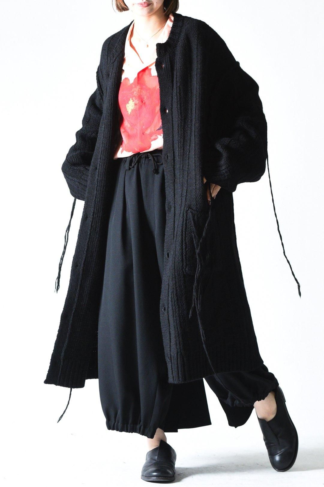 Yohji Yamamoto POUR HOMME 糸ふらしロングニットカーディガン Yohji Yamamoto POUR HOMME 糸ふらしロングニットカーディガン