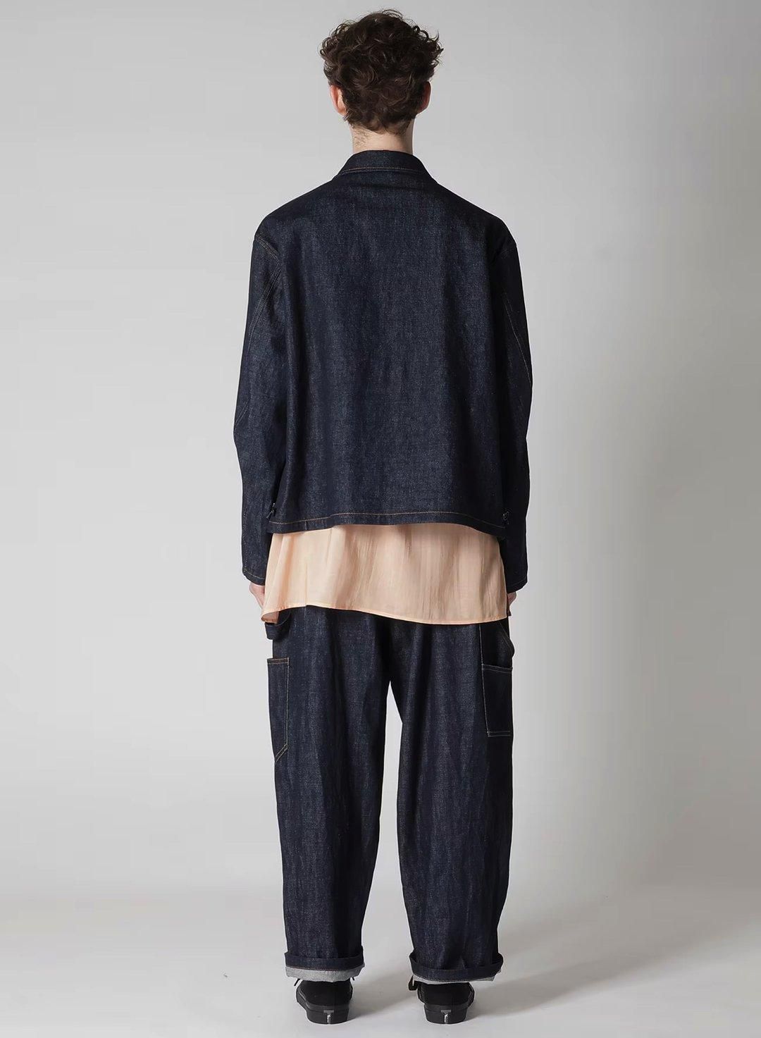 Y's for men 12oz DENIM PAINTER PANTS WITH COLOR COMBI STITCH