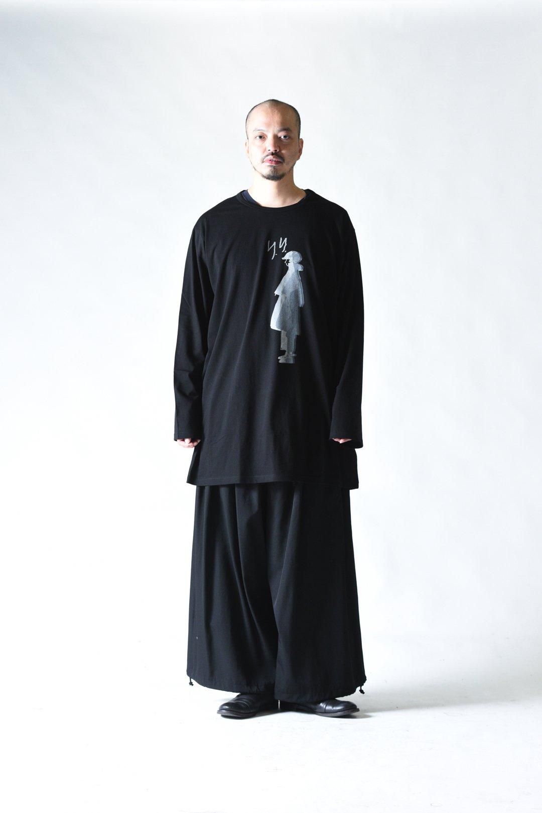 ヨウジヤマモト ロングスリーブ Yohji Yamamoto POUR HOMME 「デッサン画」プリントBIGロング