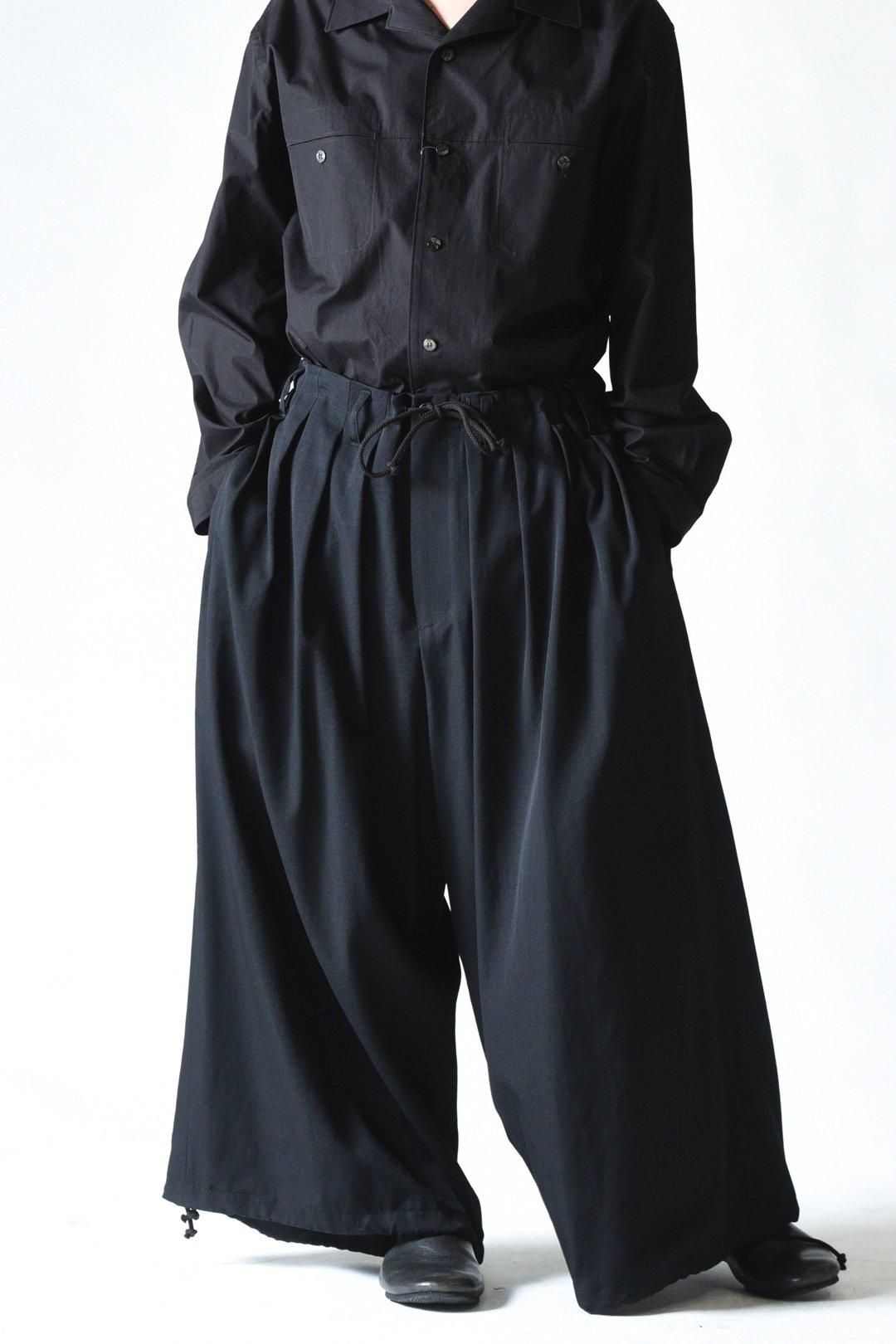 べに緒ウール、黒、バルーンパンツ受注ページ ヨウジヤマモト プールオムYohji Yamamoto POUR HOMME テンセル