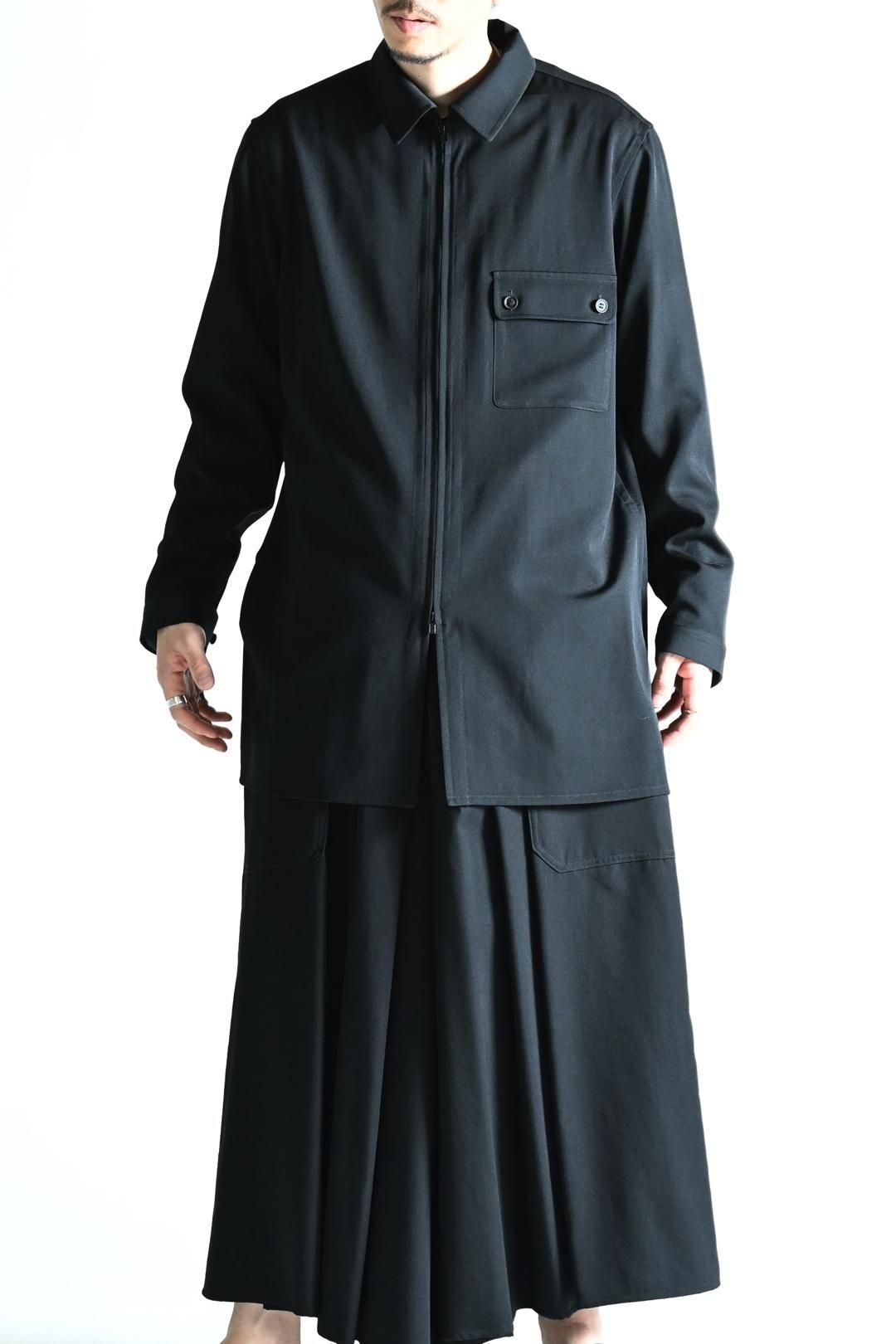 yohji yamamoto pour homme ギャバロングブラウス Yohji yamamoto POUR HOMME ウールギャバシャツ - メルカリ