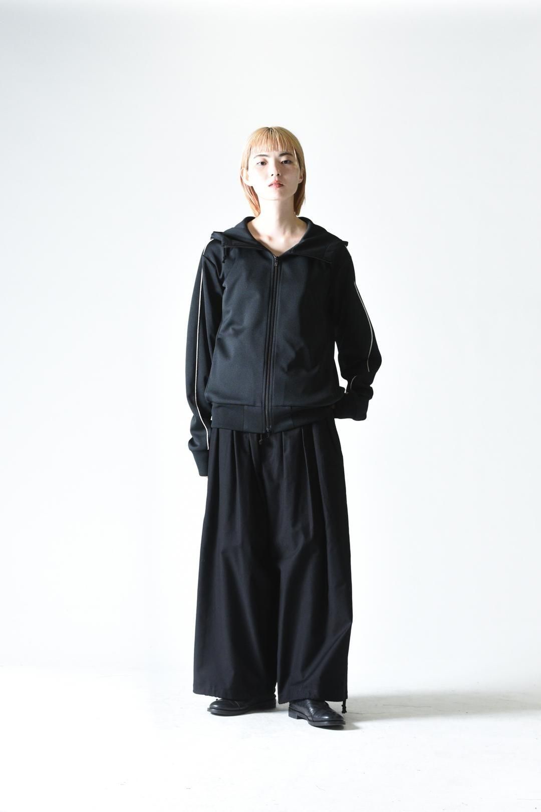 楽一番　Ground Y デシン素材 ブラック フード付き ロングＪＫ Ground Y フードトラックジャケット - Ka na ta,Yohji Yamamoto取扱