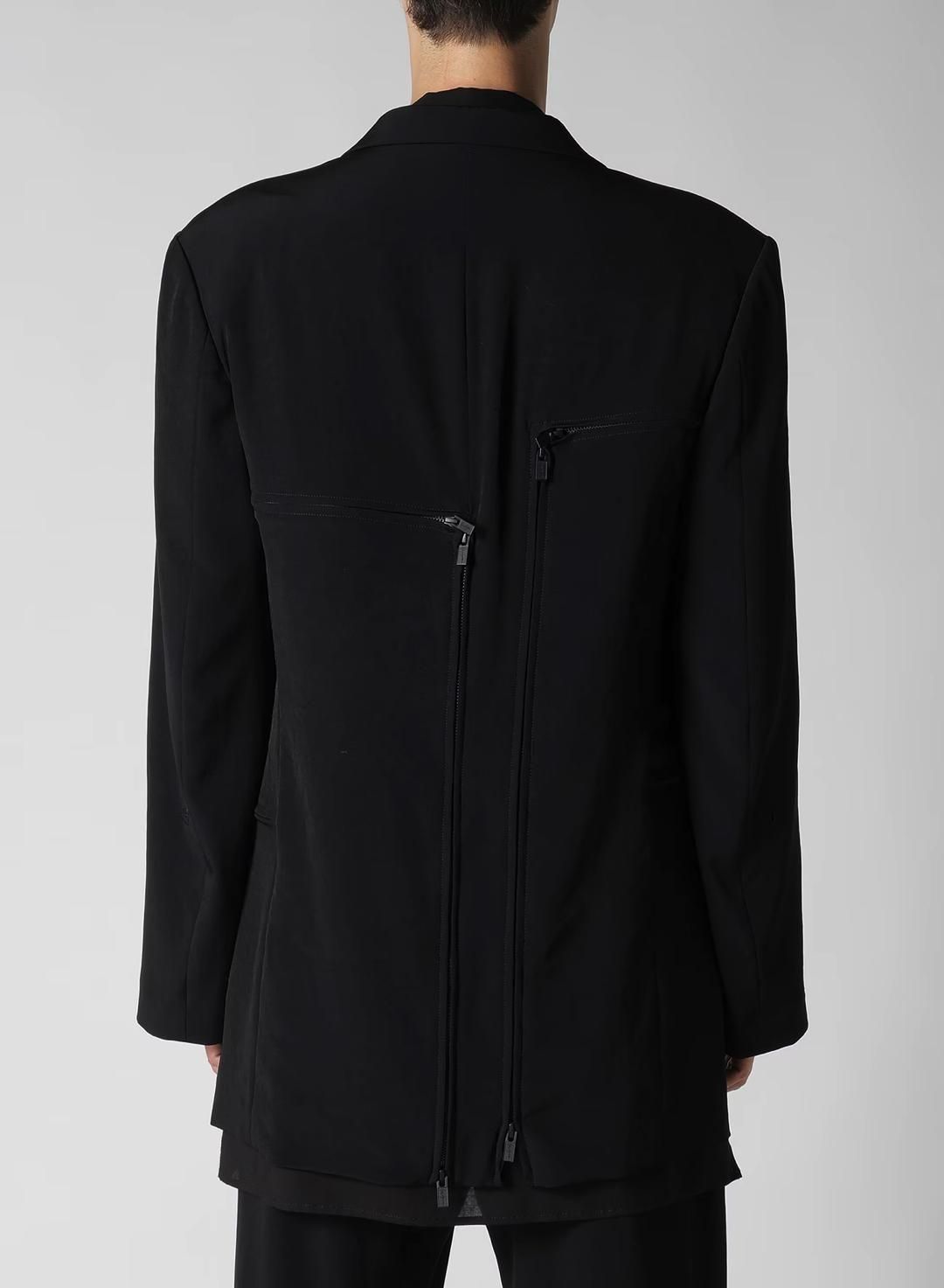 トリアセGG ジャケット Yohji Yamamoto POUR HOMME トリアセテートタキシードファスナー