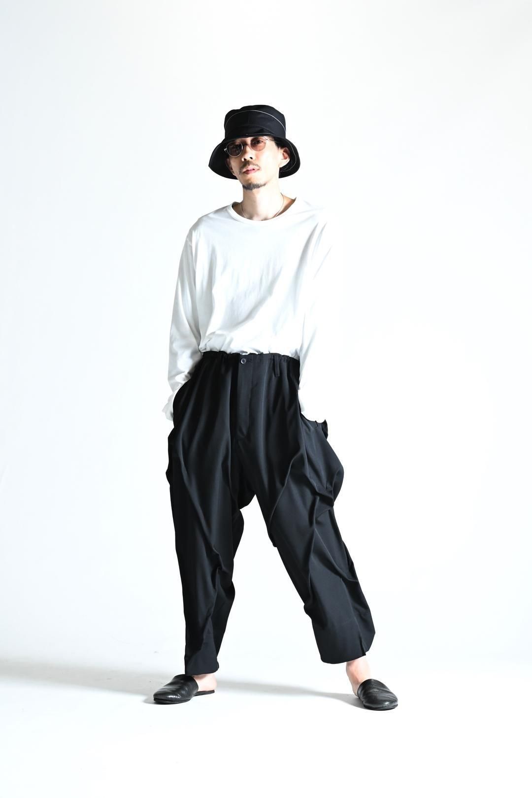 Yohji Yamamoto POUR HOMME ウールパンツ 16AW WOOL GABARDINE HEM FACING PANTS(S BLACK): Vintage 1.2｜THE