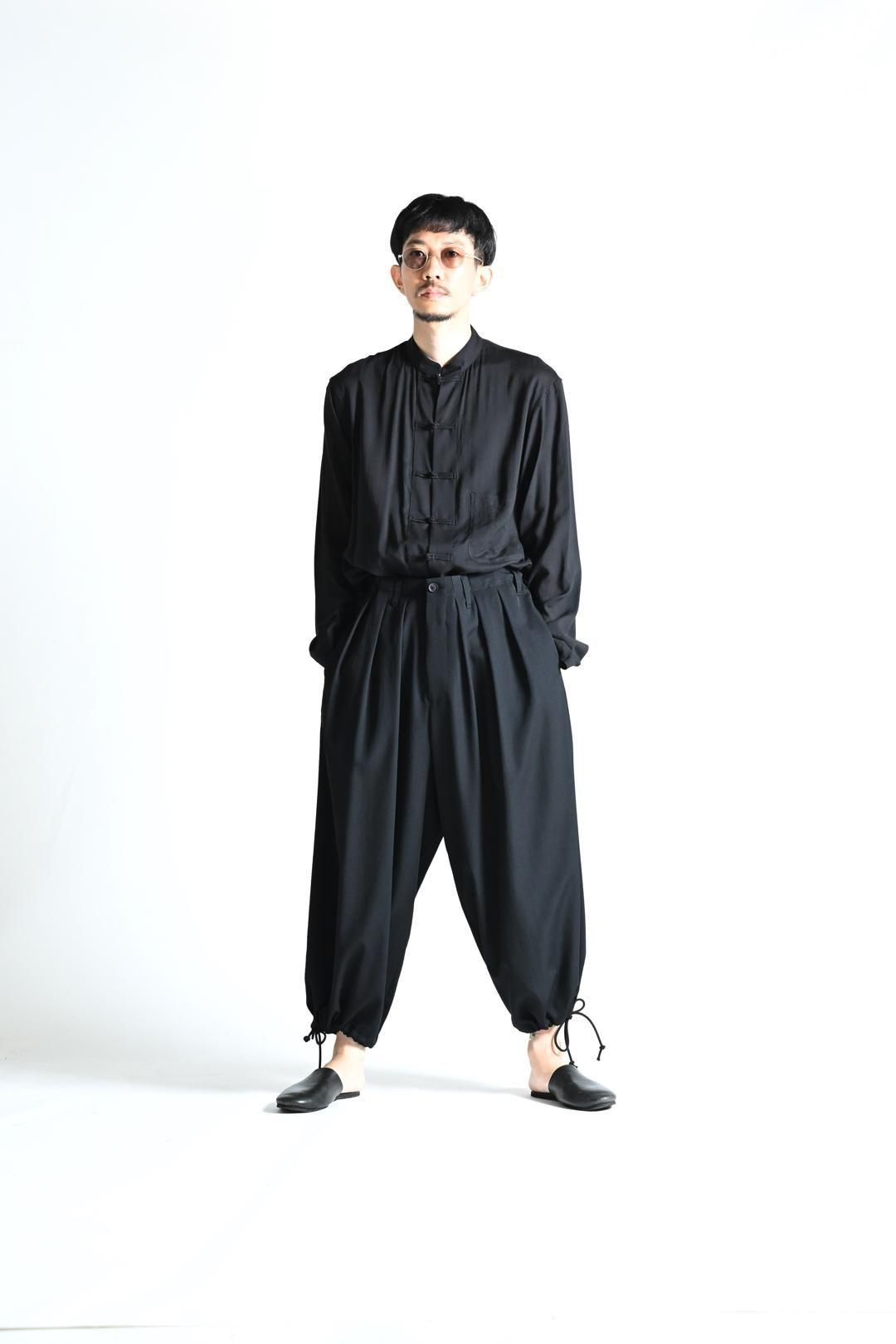 Yohji Yamamoto POUR HOMME ウールギャバジン細バルーンパンツ