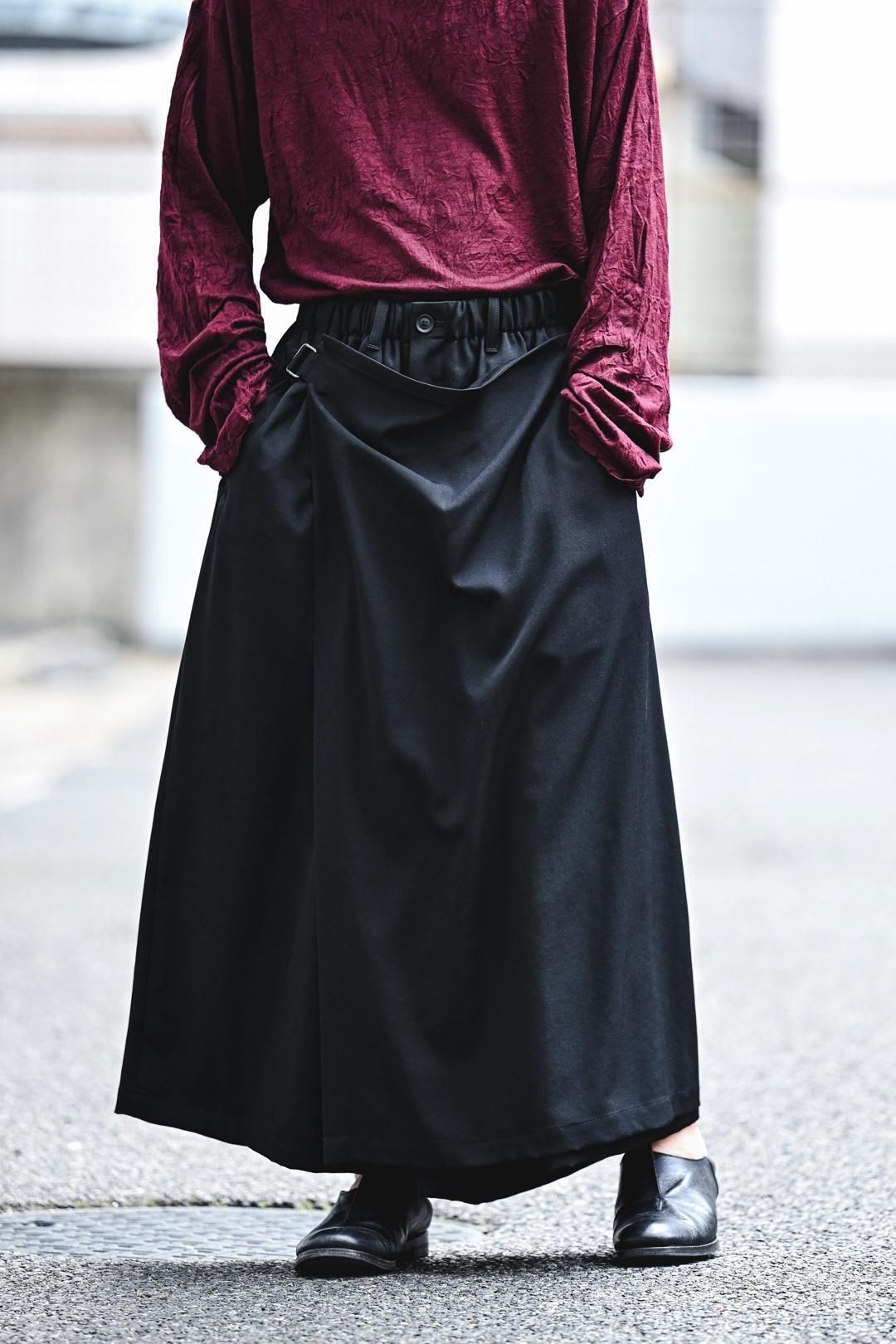 Yohji Yamamoto POUR HOMME ウールギャバジンラップパンツ - Ka