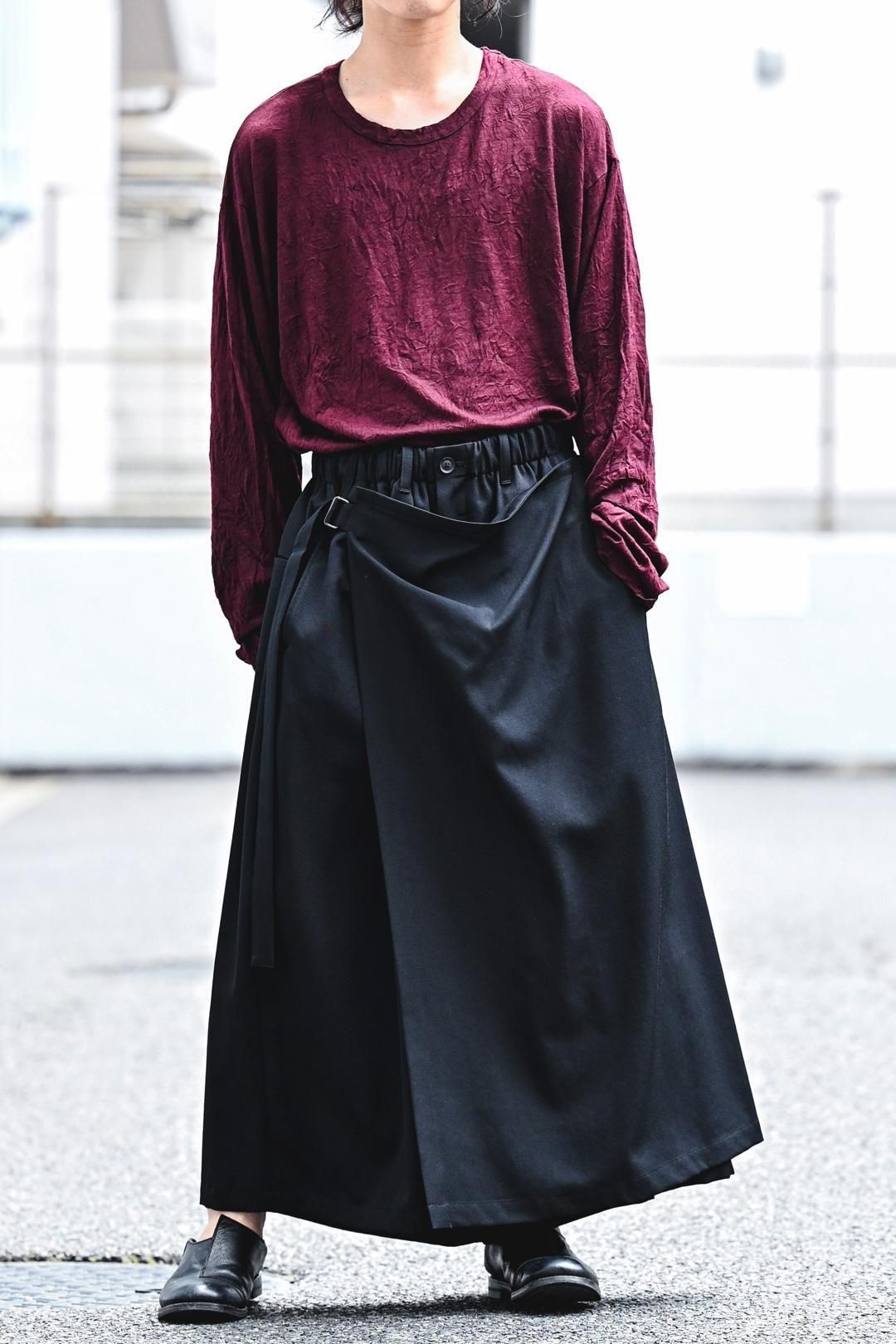 Yohji Yamamoto POUR HOMME ウールギャバジンラップパンツ - Ka na ta