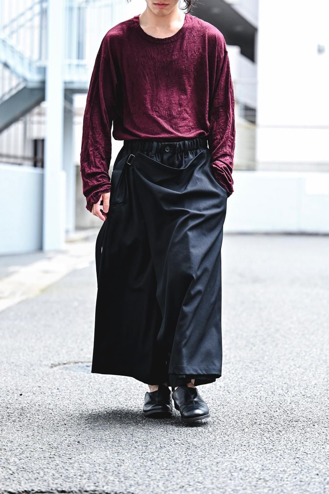 Yohji Yamamoto pour homme ウールギャバラップ パンツ ヨウジヤマモト 2021-22AW ギャバジンジップラップパンツ | HUES