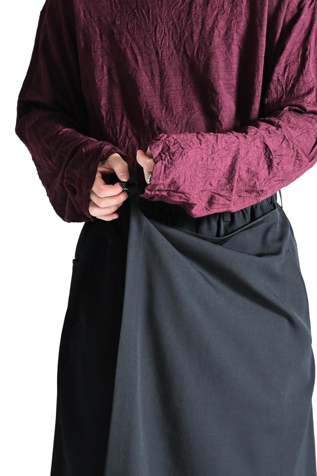 Yohji Yamamoto POUR HOMME ウールギャバジンラップパンツ - Ka na ta