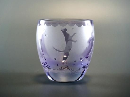 【専用】招き猫　大鉢　グラス　ノースリーブ　お猪口 跳び猫のお猪口 - crafterior / クラフテリア 硝子工芸店