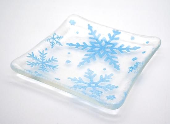 雪華の豆皿 - crafterior / クラフテリア 硝子工芸店