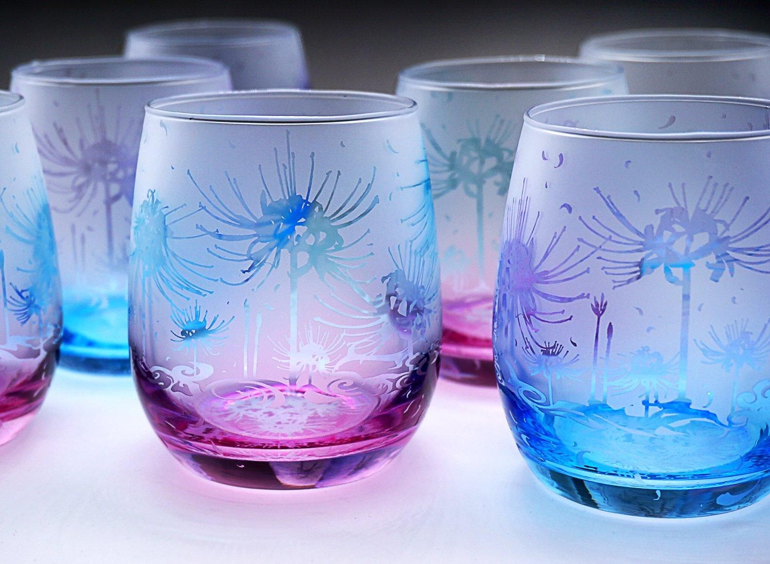 彼岸燦花【紅菖蒲/宍黄金】 | ロックグラス 彼岸花 彫刻 - crafterior