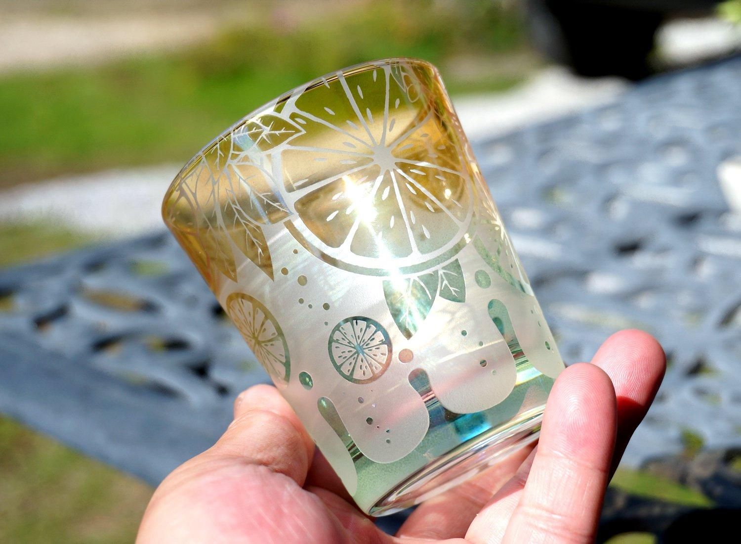 レモネライムグラス【Citrus】 | シャボングラス 彫刻 グラス