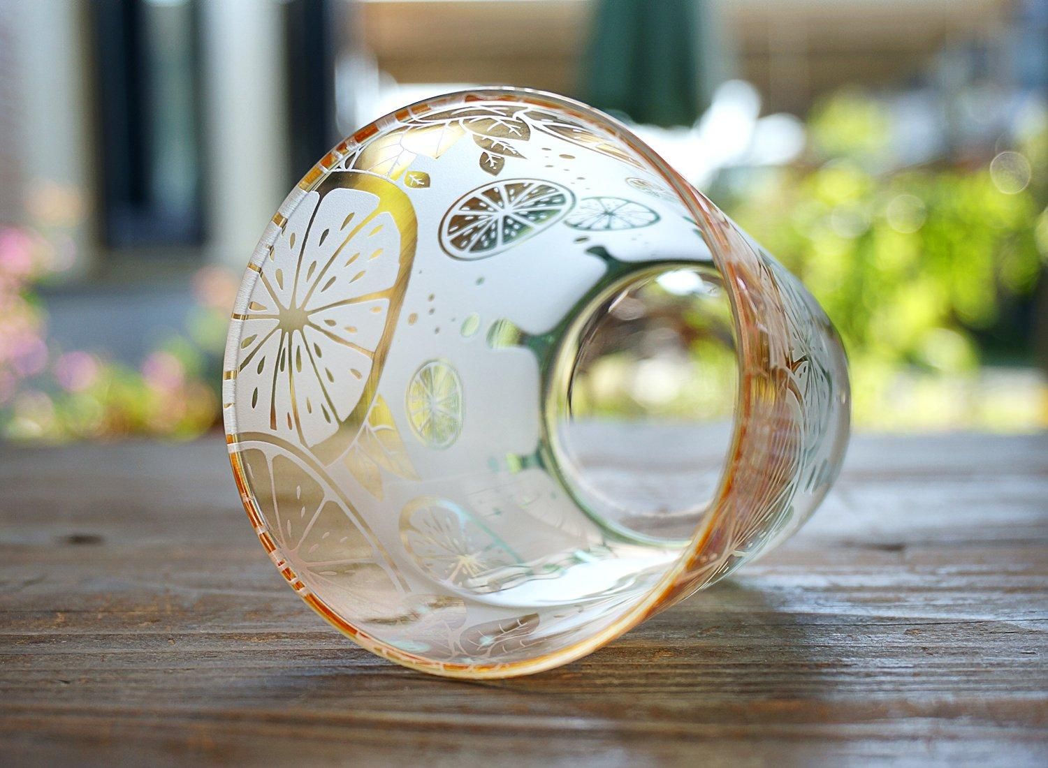 レモネライムグラス【Citrus】 | シャボングラス 彫刻 グラス