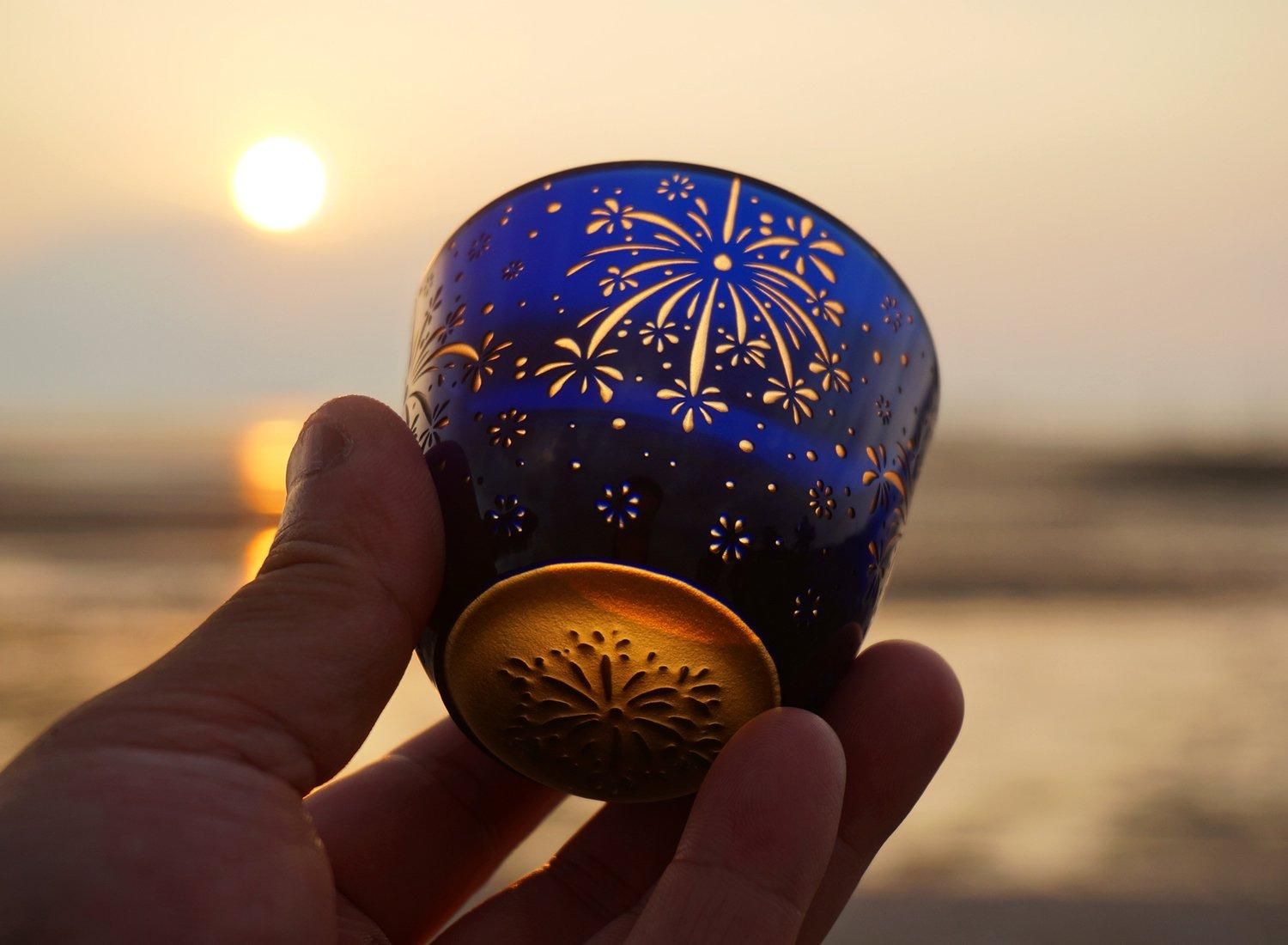 晩夏の花火杯 | 線香花火のお猪口 - crafterior / クラフテリア