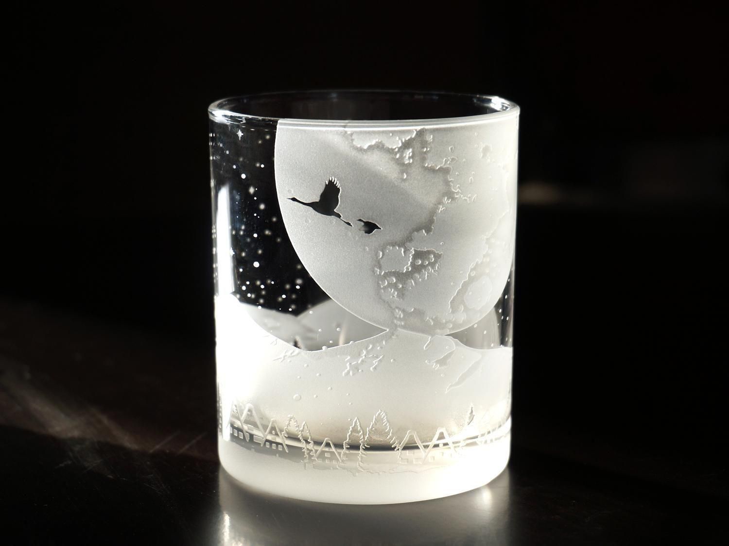 白嶺凍月 | 白磁のロックグラス - crafterior / クラフテリア 硝子工芸店