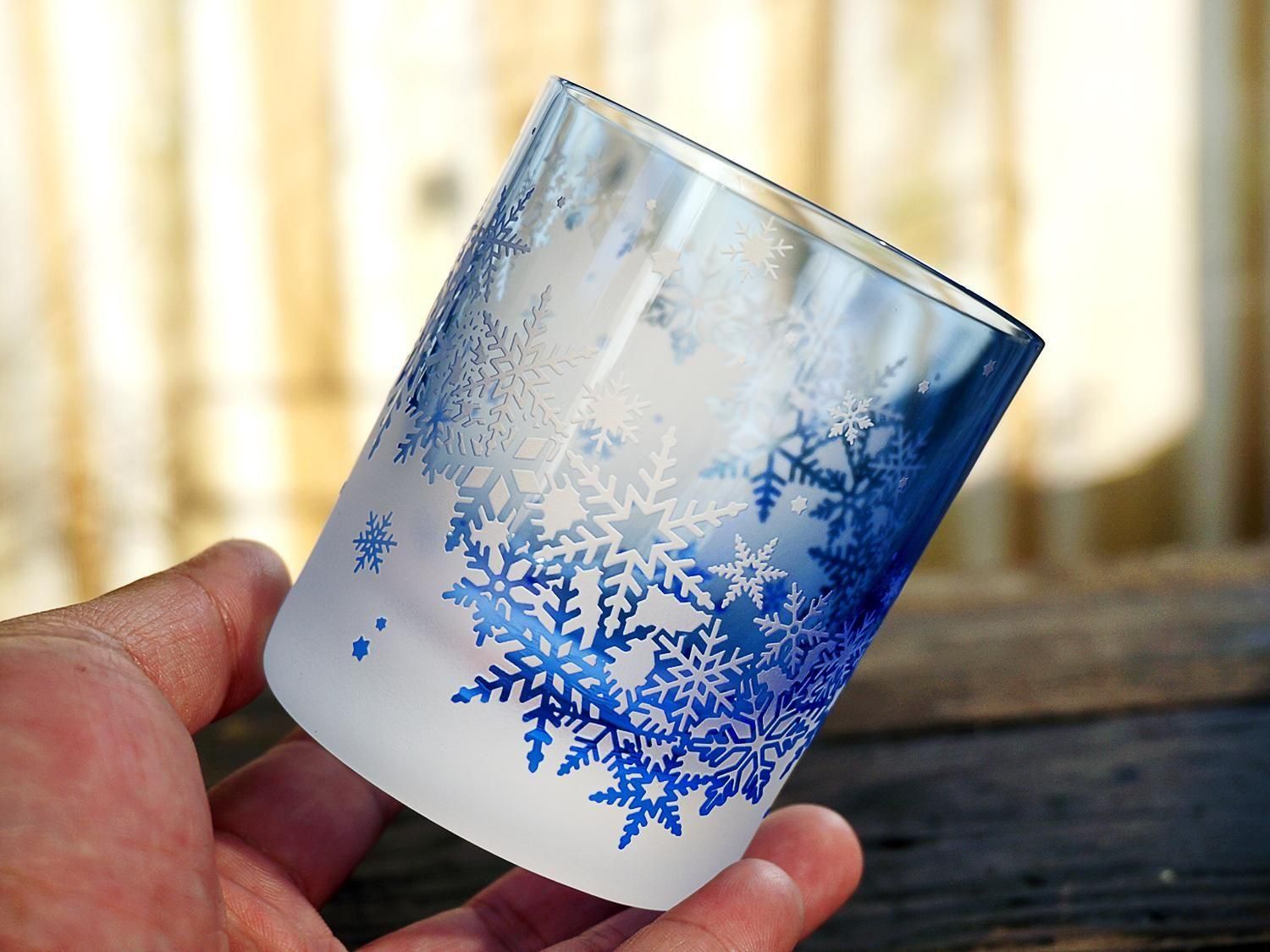 BlueSnow【青藍】| ロックグラス - crafterior / クラフテリア 硝子工芸店